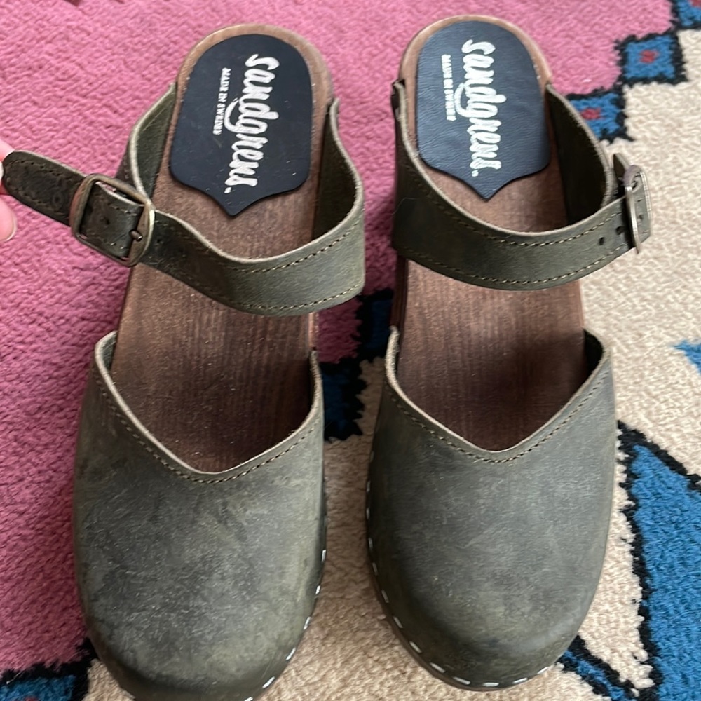 Sandgrens Swedish Clog - Olive Green